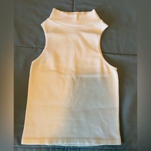 Sleeveless white tank